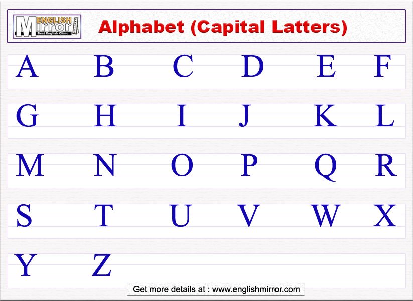 English capital latters