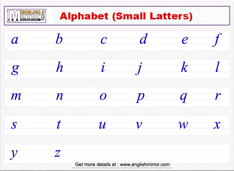 English small latters