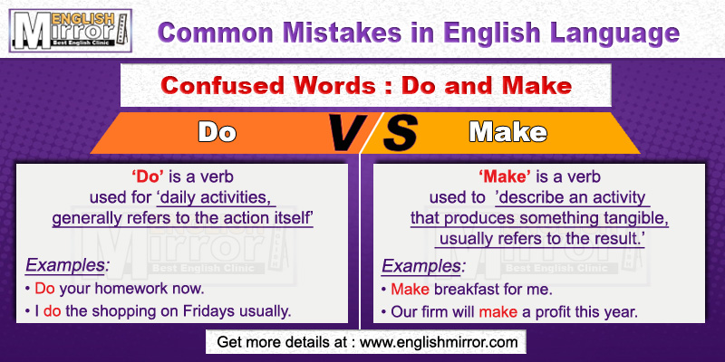 Confused Words Do and Make in English