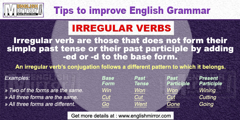 patterns in english irregular verbs