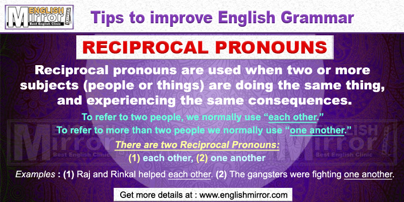 Reciprocal Pronouns in English Grammar