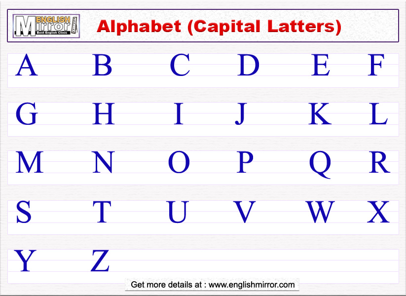 English Alphabet Capital And Small Letters - English Mirror